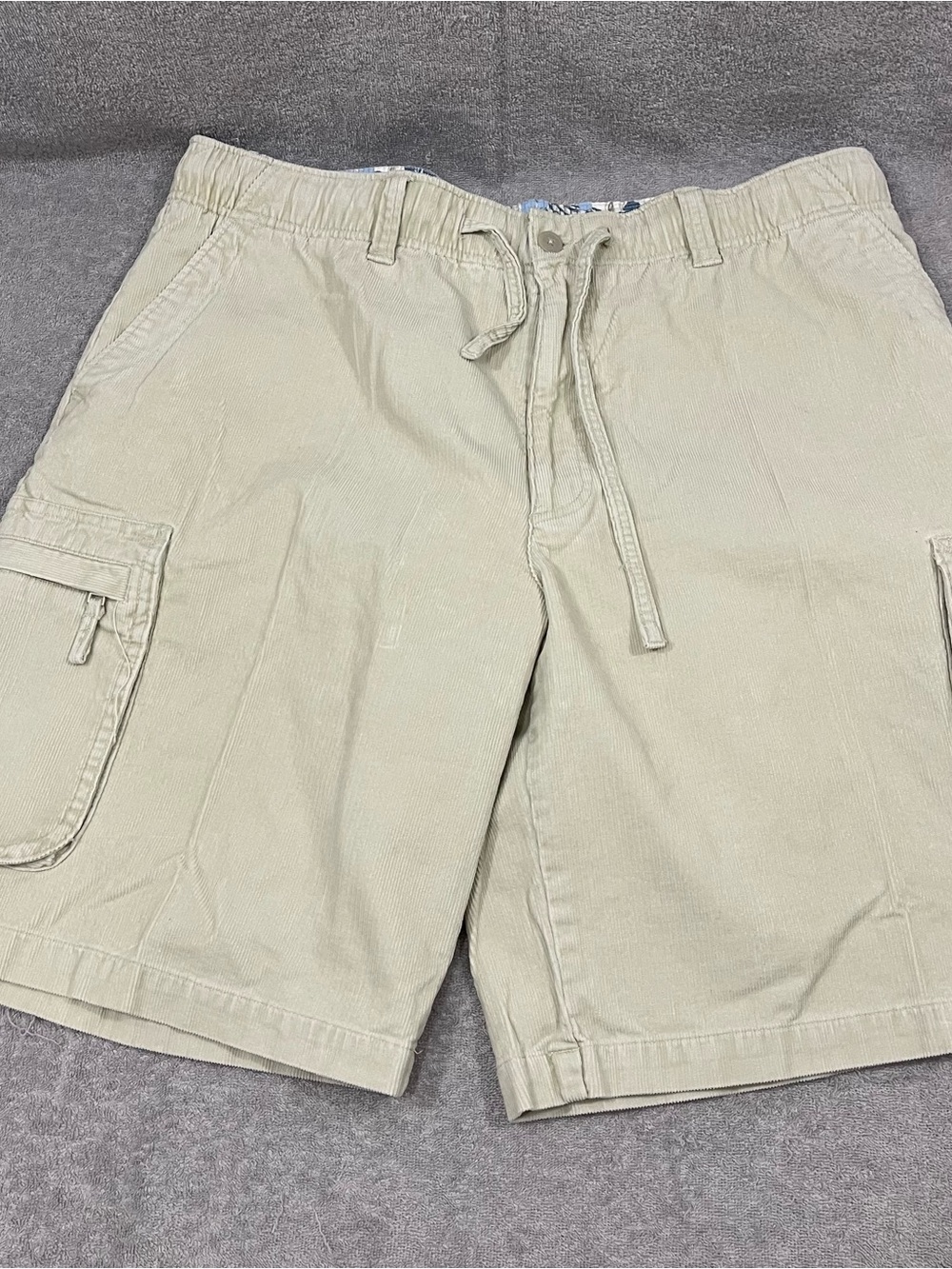Vintage Ocean Pacific Cargo Shorts Men's Large 36-38 Corduroy Drawstring W/stain